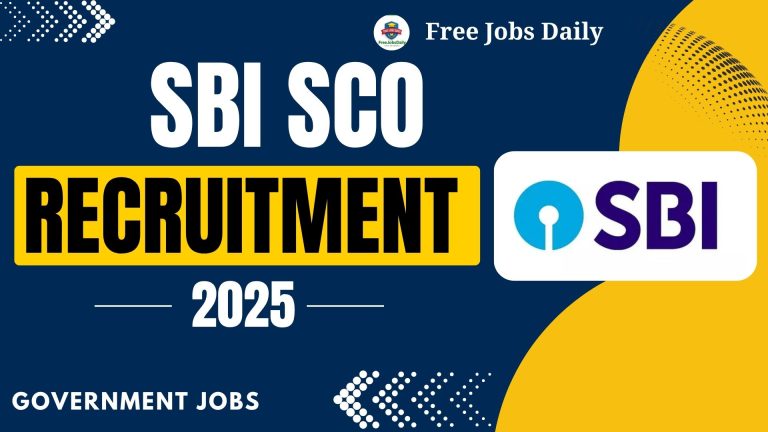 SBI Recruitment 2025 – Apply Now – Specialist Cadre Officers (SCO)